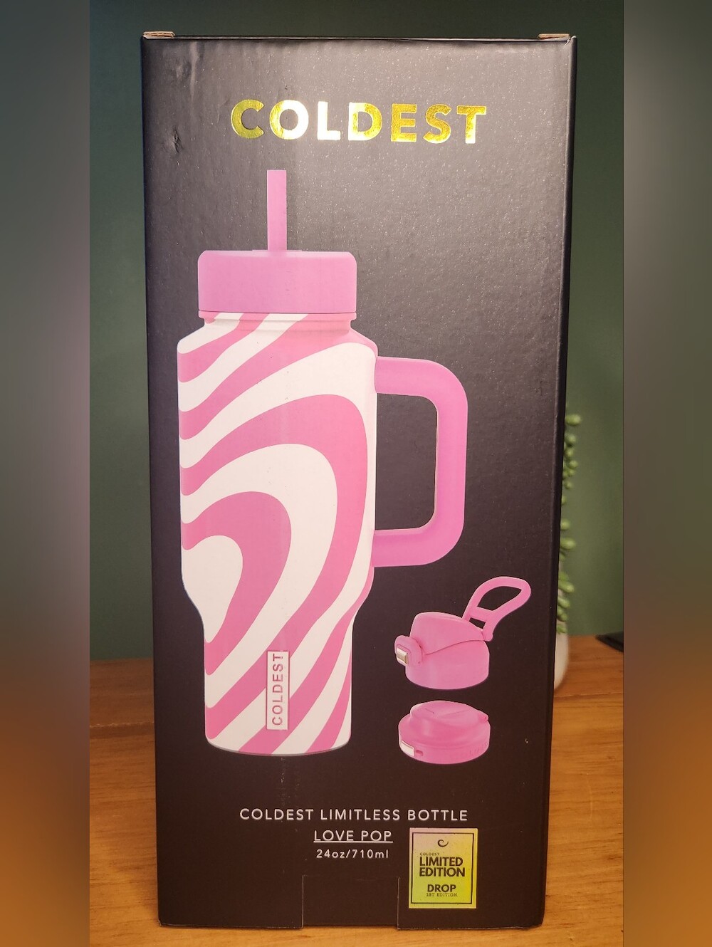 Coldest Limitless Bottle Limited Edition Love Pop Design, 24 Oz